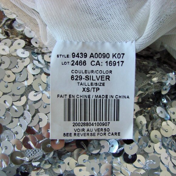 Silver Sequin Sleeveless Dress Tank Midi Holiday Party Scoopneck Size XS Small - Picture 4 of 11